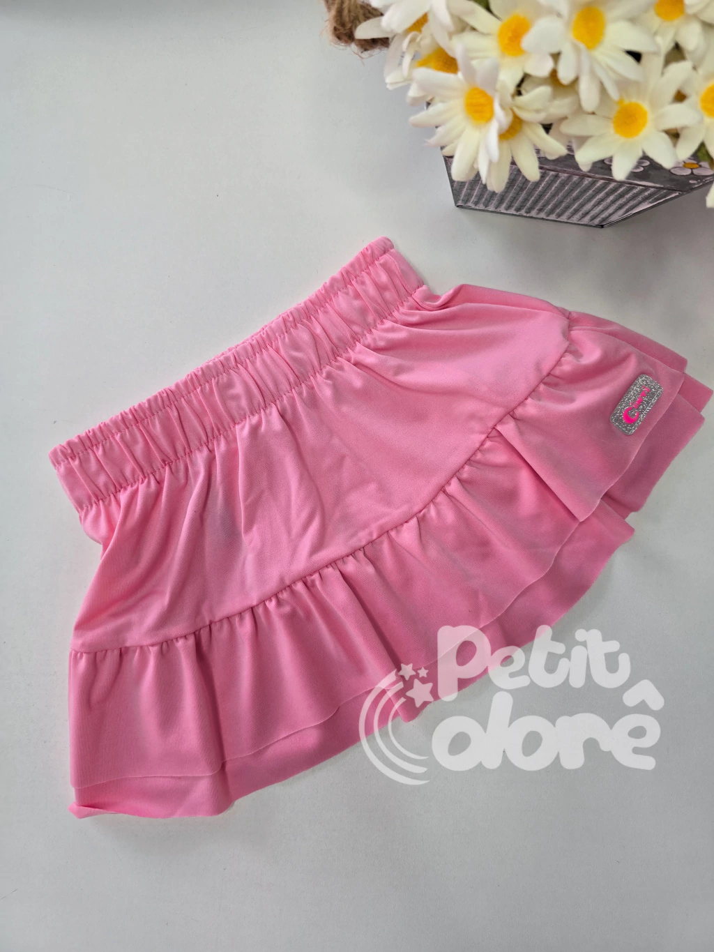 Saia infantil praia rosa iogurte Cinti 12800