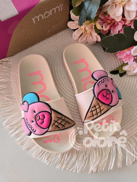 Chinelo slide infantil ursinho off shell Momi AH006 - comprar online