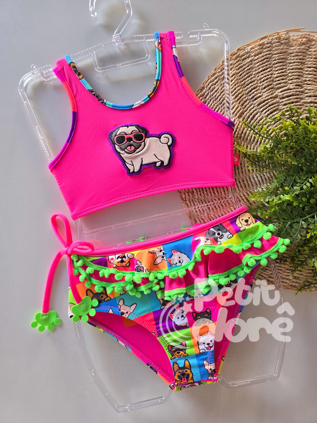 Biquini infantil cropped Larissa funny dog Siri Kids 40160