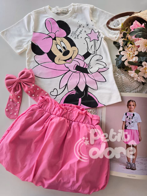 Conjunto infantil blusa Minnie e saia balonê Disney Animê N5684 - comprar online