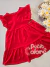 Vestido infantil bordado inglês vermelho preppy Bimbi FA222 - comprar online