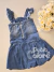 Vestido infantil jeans balonê Gabriela Aquarela 252241 - loja online