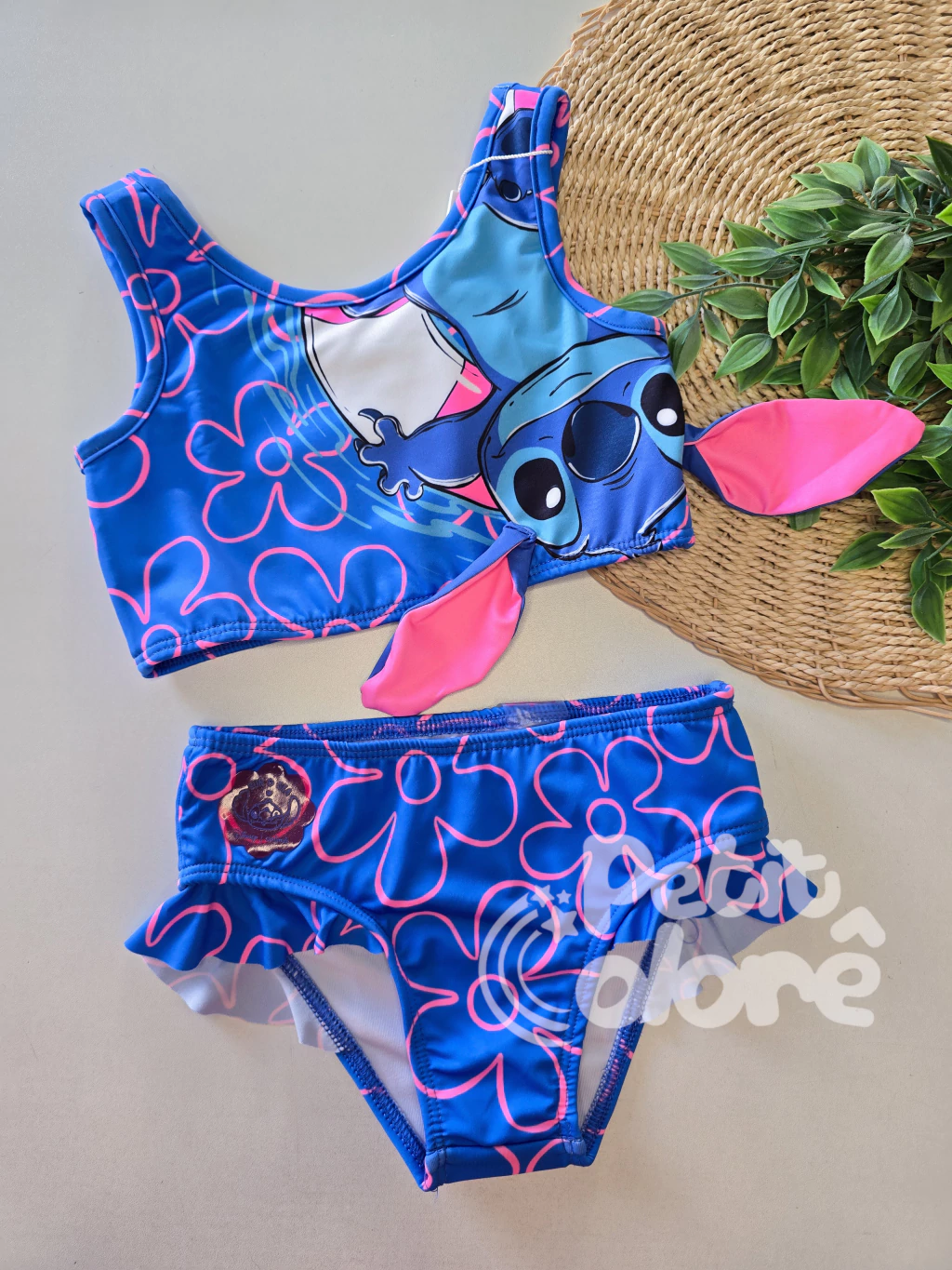 Biquini infantil Stitch com orelhas Disney Animê Q0416