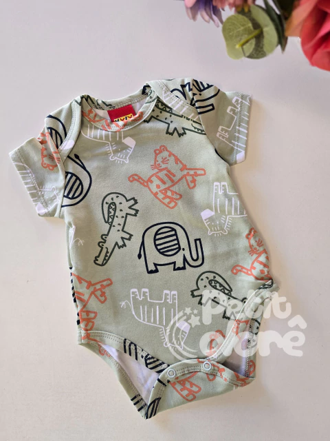 Body bebê verde safari Kyly 546 - comprar online