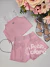 Conjunto infantil rosa risca de giz brilhante Gabriela Aquarela 626604 - comprar online