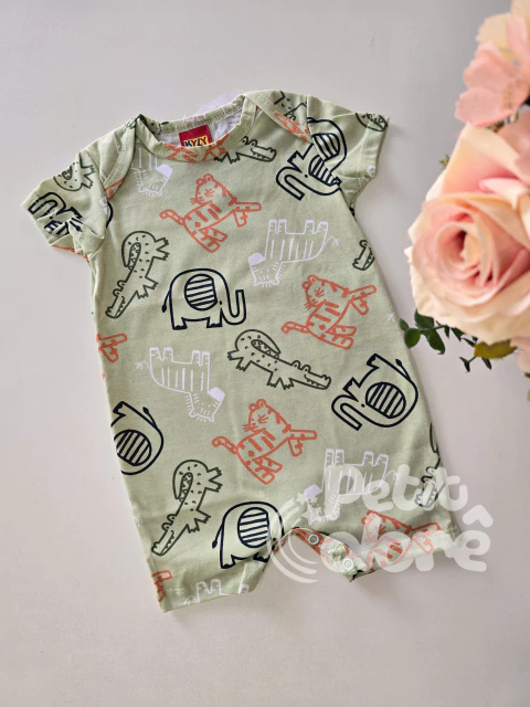 Macaquinho bebê safari verde Kyly 1225 - comprar online