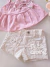Conjunto infantil bata rosa algodão e short sarja off white Gabriela Aquarela 252069 - loja online