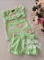 Conjunto bebê blusa e calcinha gatinhos verde Kyly 1222 - comprar online
