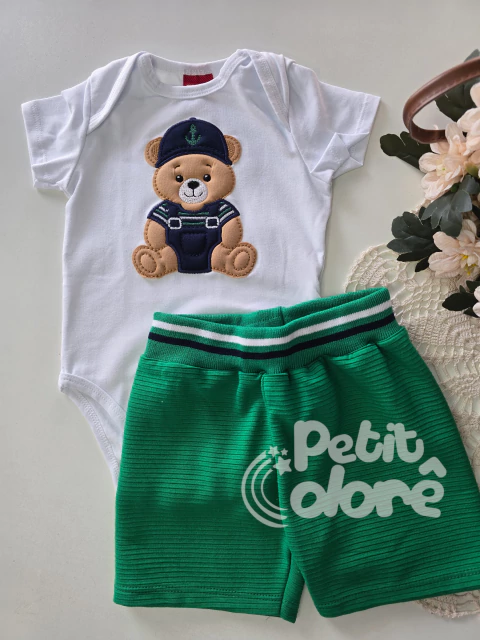 Conjunto bebê body ursinho marinheiro branco Kyly 1232 - comprar online