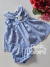 Vestido bebê algodão azul floral com calcinha Milon 1204 - comprar online