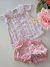 Conjunto bebê bata e short bordado rosa Milon 1405 - comprar online