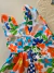 Vestido infantil algodão floral azul e laranja Kyly 1808 na internet