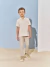Camiseta infantil polo off white linho Diverto 27015 na internet