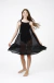 Vestido saída de praia Cinthia tule poliamida preto Siri Kids 43344 - comprar online