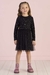 Vestido infantil inverno tule brilhos preto Mon Sucré 352 na internet