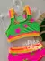 Biquíni Infantil Cropped Eduarda Estrelinha Siri Kids - Neon, Estilo & Proteção UV