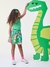 Conjunto infantil regata canelada e Saia com short interno dinossauro Bimbi FA192