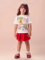 Conjunto infantil blusa ursinho Pooh e short saia vermelho Animê P6601