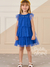 Vestido infantil azul marinho Mon sucré 228 - comprar online