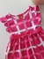 Vestido infantil quadriculado pink Kyly 924 na internet