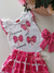 Conjunto infantil saia short quadriculado pink Kyly 931 na internet