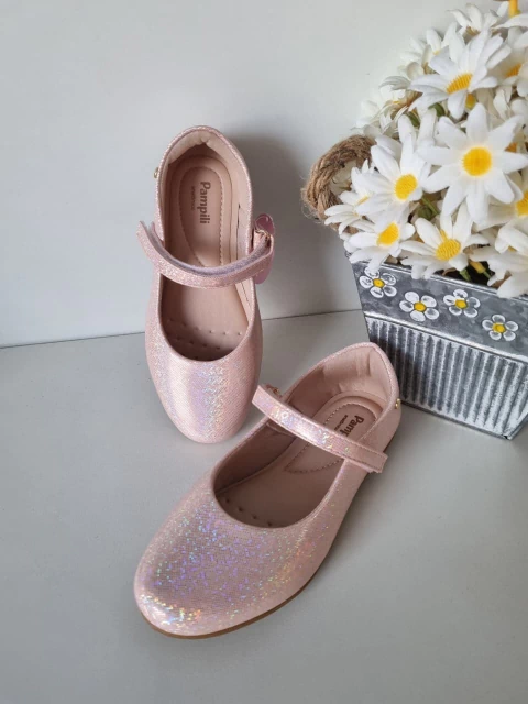 Sapatilha bebê e infantil rosa bailarina glow Pampili 188 - comprar online