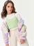 Blusa infantil manga longa com sobreposição lilás Catavento 14763 - comprar online