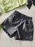 Conjunto infantil blusa verde e short eco couro preto Gabriela Aquarela 241232 na internet