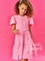Vestido infantil brilho rosa barbie Cinti 12068 - comprar online