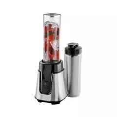 LICUADORA DEPORTIVA 600ML 2 VASOS PORTATILES ACERO