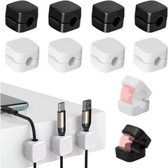 FIJADOR DE CABLE CON IMAN X 3 ( BLANCO) - comprar online