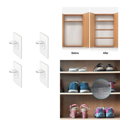 SOPORTE ADHESIVO PARA ESTANTE (4 UNIDADES) - Chucheriaslp