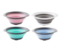 Colador Silicona Plegable Asas - Chucheriaslp