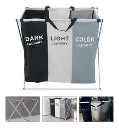 Imagen de ORGANIZADOR DE ROPA SUCIA TRIPLE