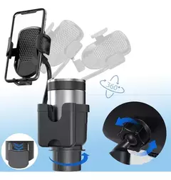 PORTAVASOS Y SOPORTE CON BRAZO PARA CELULAR AUTO - Chucheriaslp