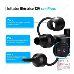 Inflador Electrico 12v Auto Colchonetas Piletas Inflables - Chucheriaslp