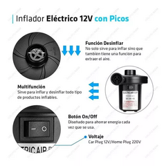 Inflador Electrico 12v Auto Colchonetas Piletas Inflables - tienda online