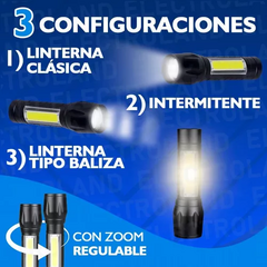 LINTERNA RECARGABLE USB CON ZOOM en internet