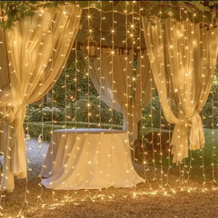 LUCES CORTINA 3X3 MTS 300 LED 12 TIRAS - comprar online