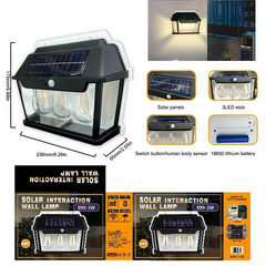 LAMPARA SOLAR DE PARED TRIPLE