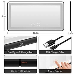 ESPEJO CON LUZ PARA AUTO - tienda online