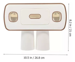 DISPENSER PORTA CEPILLO PASTA DENTAL CON CAJON ORGANIZADOR - Chucheriaslp