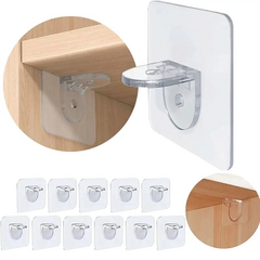 SOPORTE ADHESIVO PARA ESTANTE (4 UNIDADES)