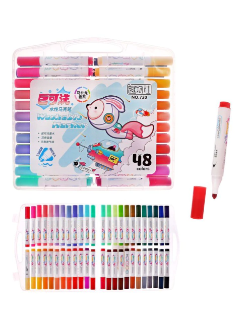 SET DE MARCADORES LAVABLES 48 UNIDADES