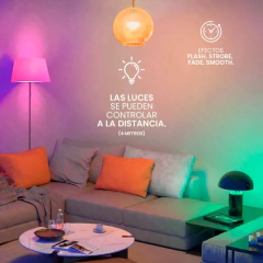 LAMPARA LED LUZ RGB CONTROL REMOTO 16 COLORES 220V BULBO E27 en internet