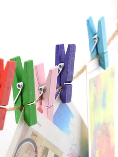 BROCHES DE MADERA COLOR X 40 - comprar online