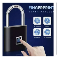 Candado Con Huella Digital Tactil Usb Resistente Agua Seguro - Chucheriaslp