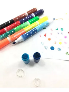 FIBRAS CON SELLOS 12 COLORES - comprar online