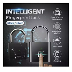 Candado Con Huella Digital Tactil Usb Resistente Agua Seguro - comprar online
