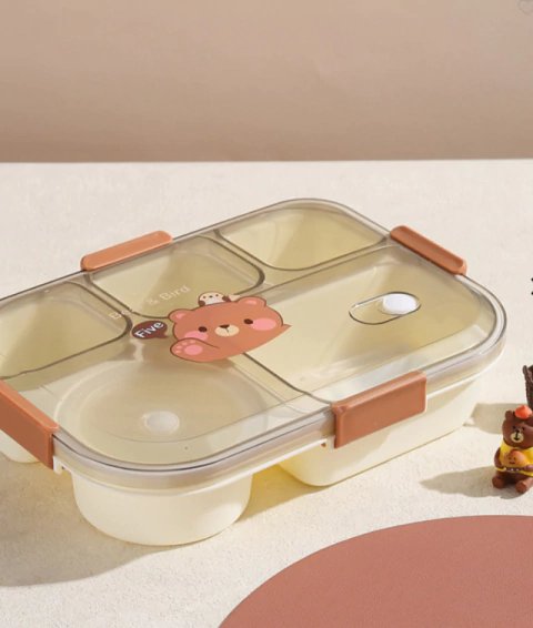 LUNCHERA CON 5 DIVISIONES BEAR CUBIERTOS - comprar online